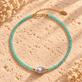 INNA YANOK Sea Breeze Amazonite & Pearl Choker with Amazonite, Baroque Pearl and gold-filled details